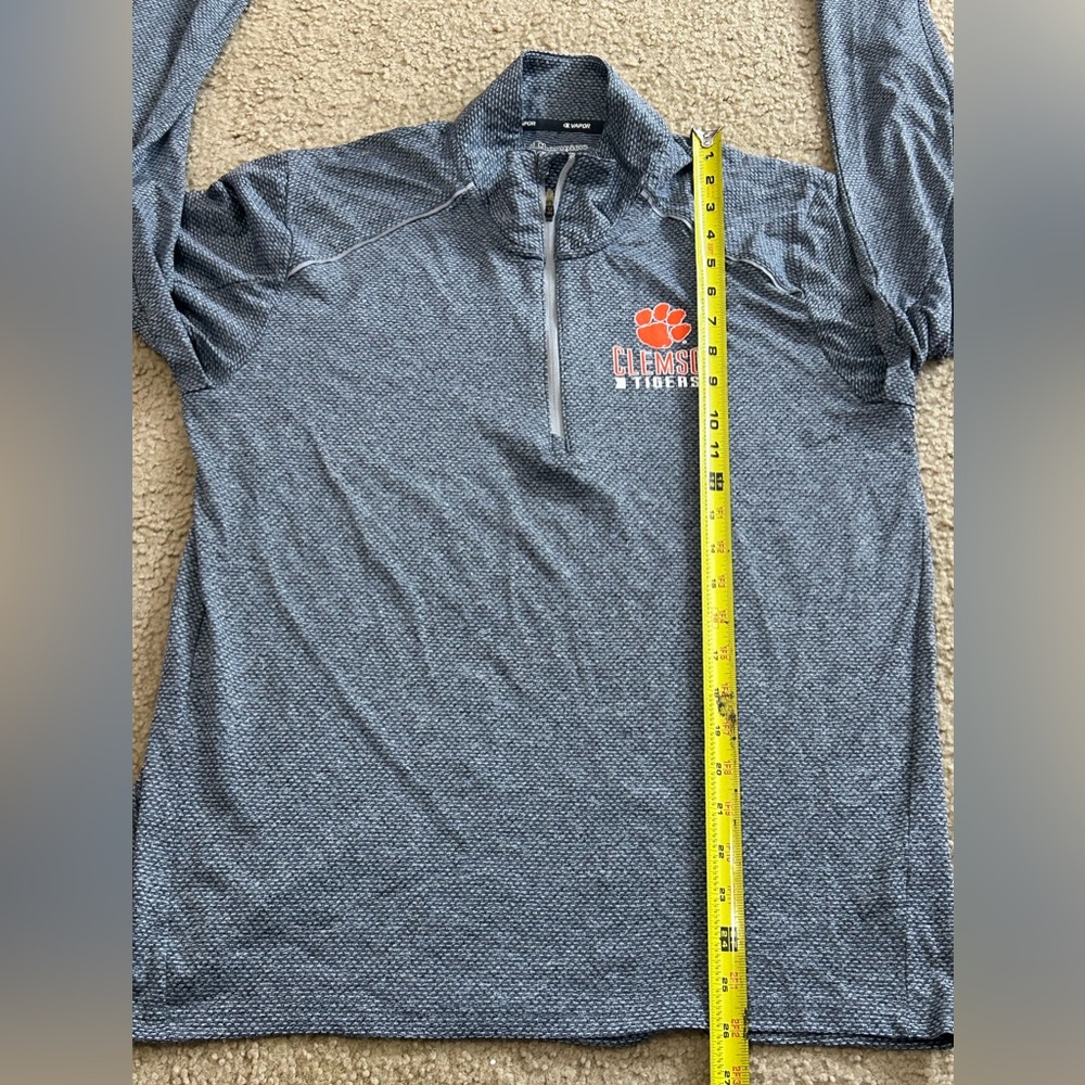 NCAA Clemson Tigers Gray Size Medium Champion Vapor PowerTrain 1/4 Zip Pullover - Picture 6 of 7